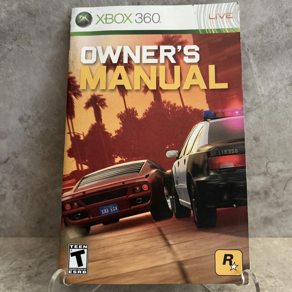 Midnight Club Los Angeles Xbox 360 Manual Only